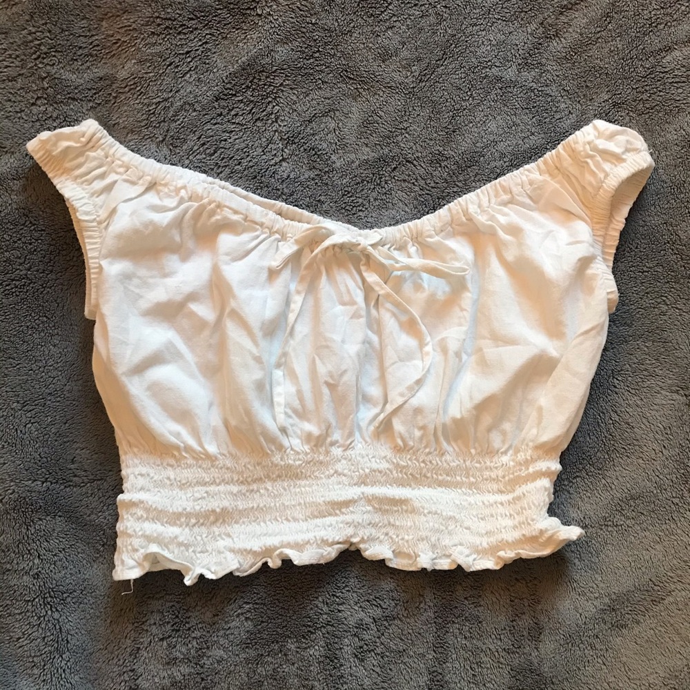 Brandy Melville White Marilyn Top